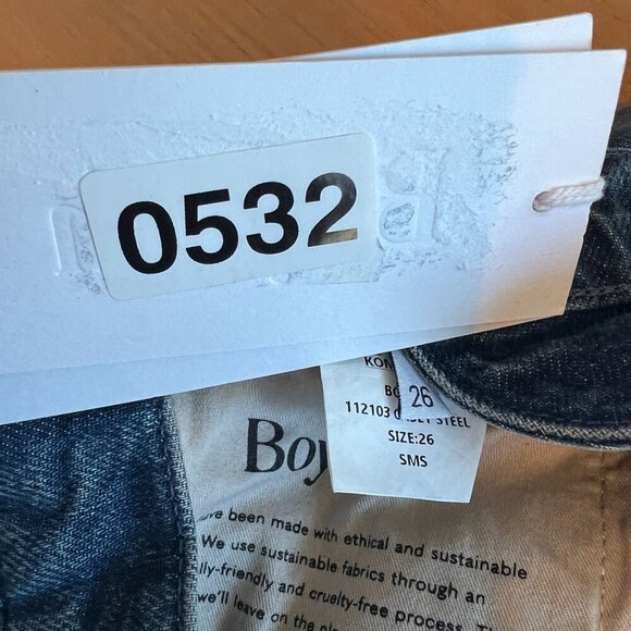 Boyish THE CASEY Womens Rigid Denim High Rise Straight Sz 26 in CITY LIGHTS - Picture 11 of 12